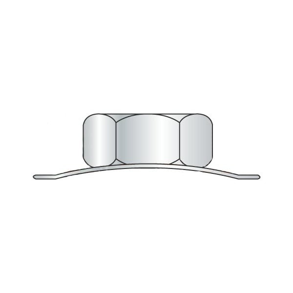 Newport Fasteners External Tooth Lock Washer Lock Nut, 5/16"-18, Steel, Zinc Plated, 0.258 in Ht, 2000 PK 535513 - main